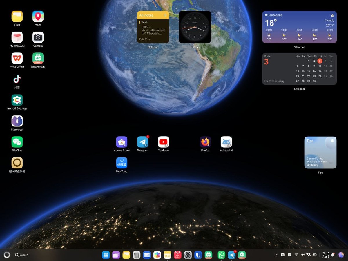 LivingInHarmony's tweet photo. 'here we have a daily explosion...  EASYABROAD it's here on HarmonyOS PC !!!!!!!!!! Look in action on my Matebook FOLD :'
Looks like its quickly becoming widely available!
#EasyAbroad #HarmonyOS #PC #MateBookFold #AndroidContainer #Foldable #Apps #Games #APKs #Huawei #AppGallery https://t.co/fNjp81XEuT