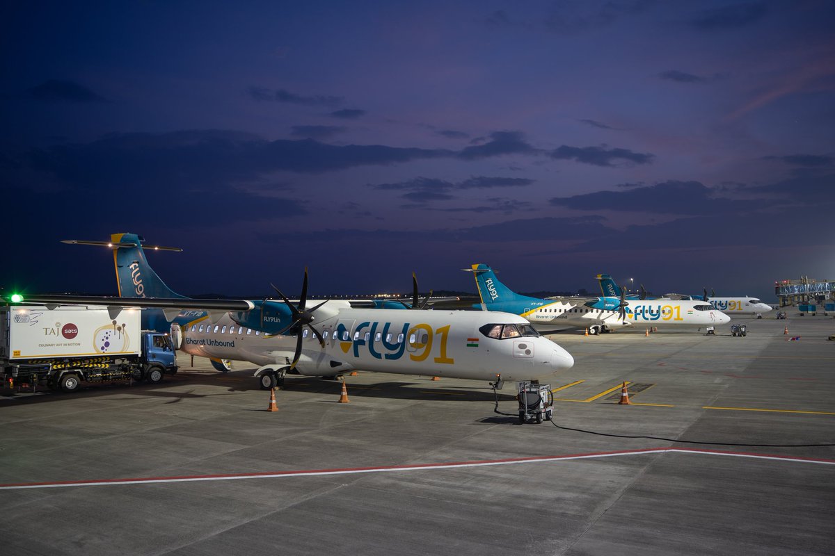 SkyHYD's tweet photo. ✈️ Fly91 opens bookings for #Hyderabad(HYD) - #Solapur(SSE) 5x weekly(Mon, Tue, Wed, Thu, Fri) flights. Eff. April 17
Timings👇
IC 1501 SSE 1520 - 1625 HYD
IC 1502 HYD 1650 - 1750 SSE //ATR72
#Aviation #avgeeks #Telangana #Maharashtra #FlyHYD https://t.co/8517X4jTct