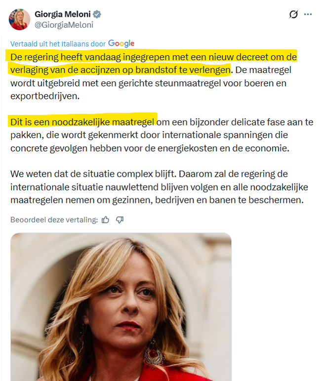 frans_nijhof's tweet photo. Kijk @RobJetten, dit is opkomen voor je volk, opkomen voor de landsbelangen, eerst de belangen van Italië en haar bevolking veilig stellen en pas daarna kijken we over de grens. Georgia Meloni, de nieuwe Iron Lady, premier van Italië. https://t.co/uJtdlZMD80