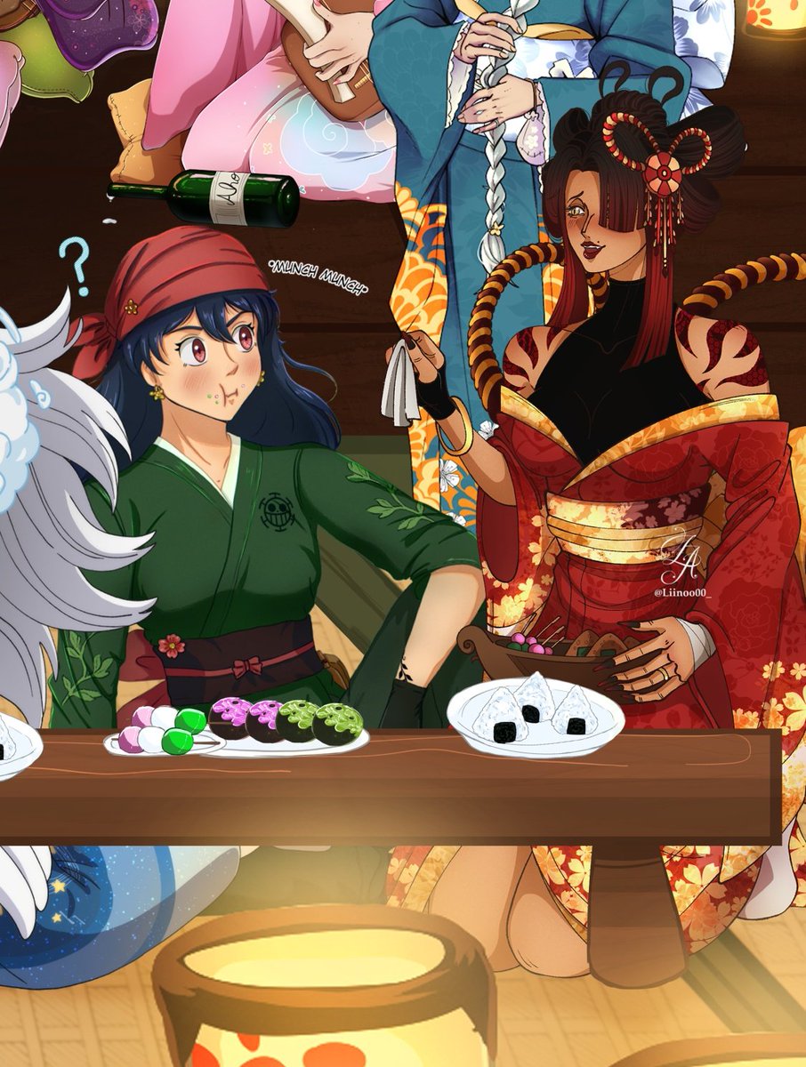 There's Inara and Mako-san~ 🤭✨♥️

 " She's very beautiful but look at the mess she made on her face! Oh my, let me wipe it off you~ 🐍🌹" 

Mako belongs to @/yenicheheike on Instagram ♥️
#onepieceoc #onepiece #oc