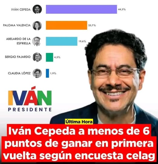 idelfon16905567's tweet photo. NO HABRÁ SEGUNDA VUELTA, IVÁN CEPEDA LOS DERROTA A TODOS JUNTOS. ¡SOLO PETRO E IVÁN CEPEDA EN ESTA MONDÁÁ..! https://t.co/8Mty16FPXN