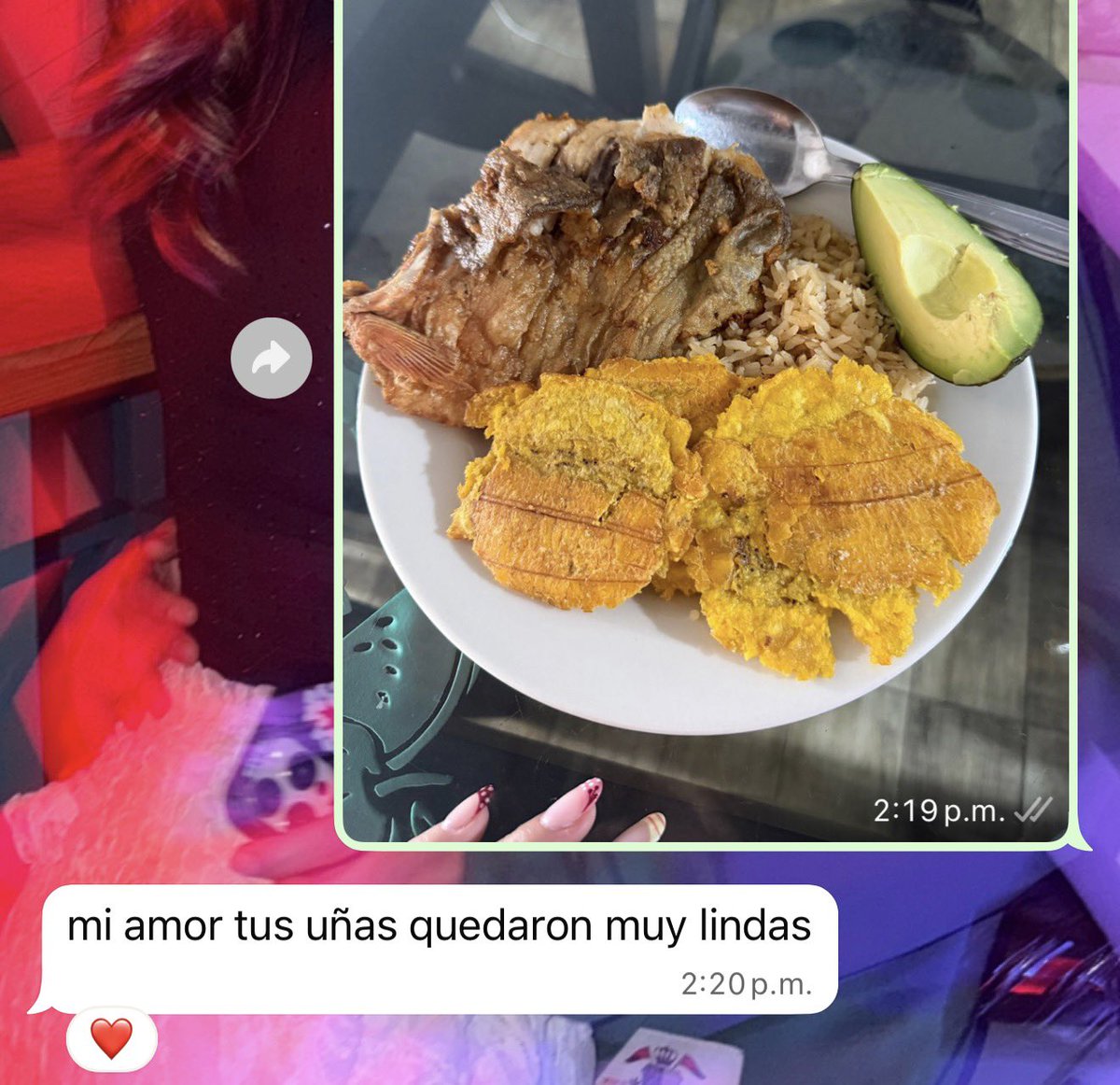 Le mando una foto del almuerzo y en lo que se fija, como lo amo por Dios, que vivan los hombres enamorados 😍