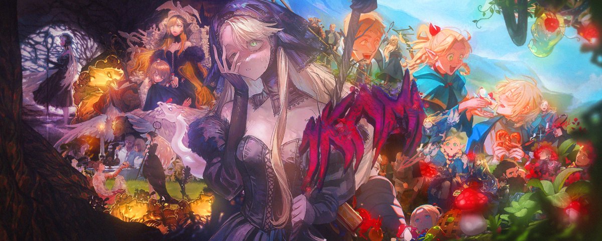 GraphismeMaster's tweet photo. Header Dungeon Mishi 📷📷(duo header with @Randomdumali )  #DungeonMishi #DiliciousInDungeon #HeaderAnime https://t.co/SzGv2i8Vm3