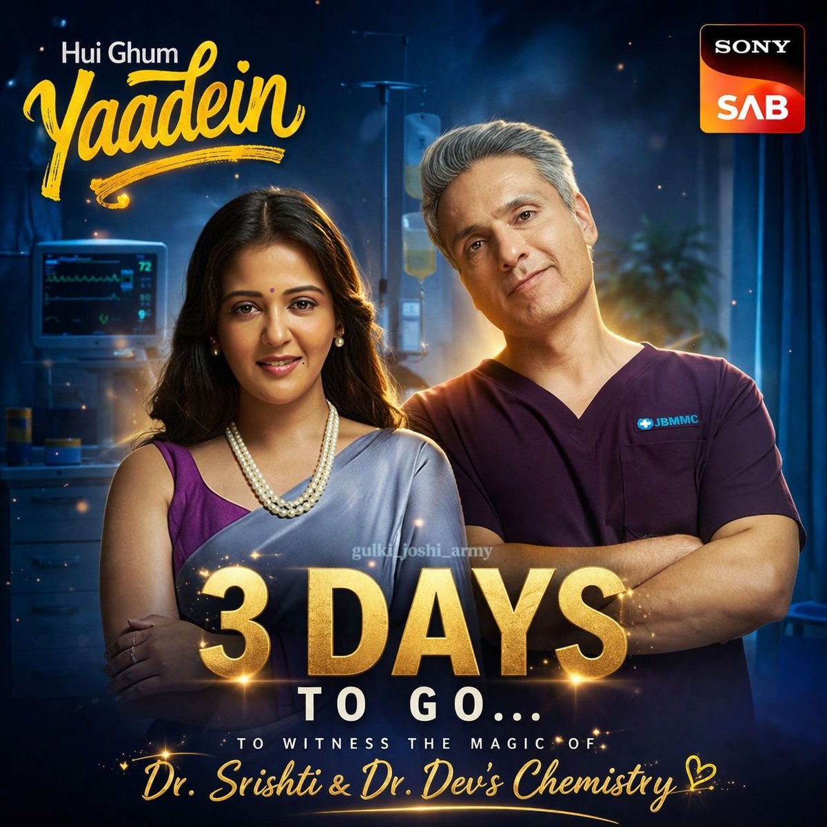 gulkijoshiarmy's tweet photo. 3 days left… and something tells me we’re not ready for THIS chemistry
Dr. Srishti & Dr. Dev are about to take over our screens.
Watch Hui Ghum Yaadein from 6th April 8:00 on sony sab
#gulkjoshi #drsrishti #drdev #huighumyaadein #ekdoctordozindagiyan https://t.co/L6GZM3WExs