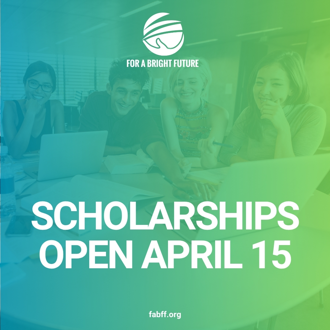 FABrightFuture's tweet photo. 🎉 Exciting News! 🎉
 Scholarship applications for For A Bright Future Foundation will be open from April 15 to June 30!
If you're a student looking for opportunities to grow through education, this is your chance to take the next step toward a brighter future.

#ForABrightFuture https://t.co/EqHcwRul9W
