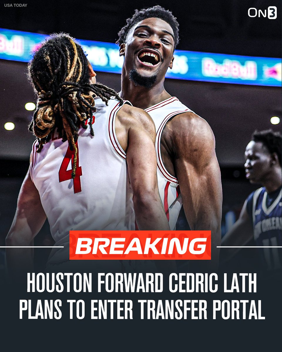 TransferPortal's tweet photo. NEW: Houston forward Cedric Lath plans to enter the NCAA transfer portal, @JoeTipton reports.

https://t.co/MorD1lSVIl https://t.co/n6j3l5pn1N