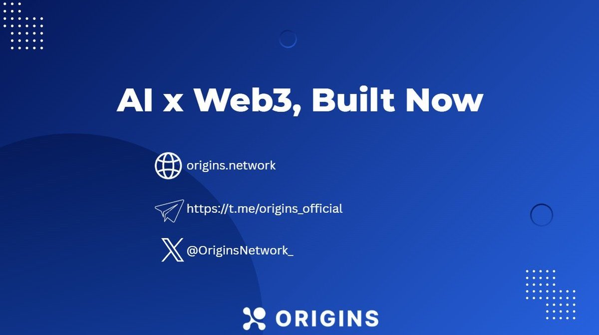 huntersguildhub's tweet photo. $8M, top-tier investors, live products… Origins Network isn’t just talking about AI x Web3. They’re building it.

Explore more: https://t.co/L0ayt8svxW

Follow their socials &amp; join the community to stay updated on new products &amp; events.

#Origins #AIxWeb3 https://t.co/o89mpnEbDY https://t.co/avw4QV8djD