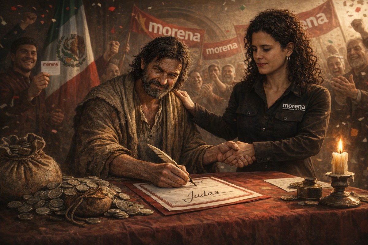 #México | Luego de traicionar a Dios, Judas encontró nuevo partido: <a href="/PartidoMorenaMx/">Morena</a>