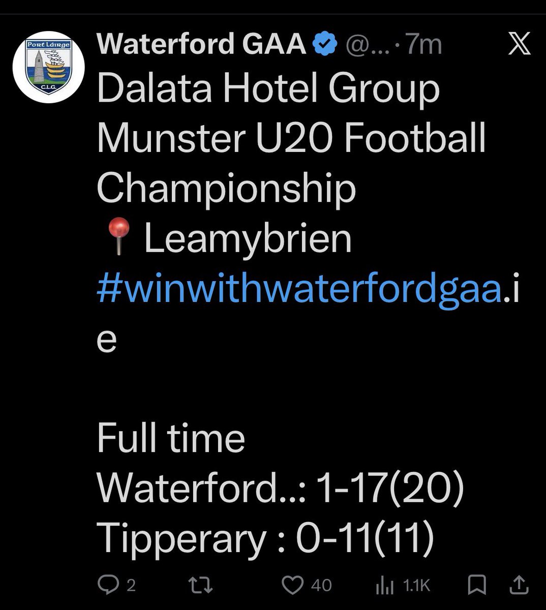 Déise Hurling Fans tweet media