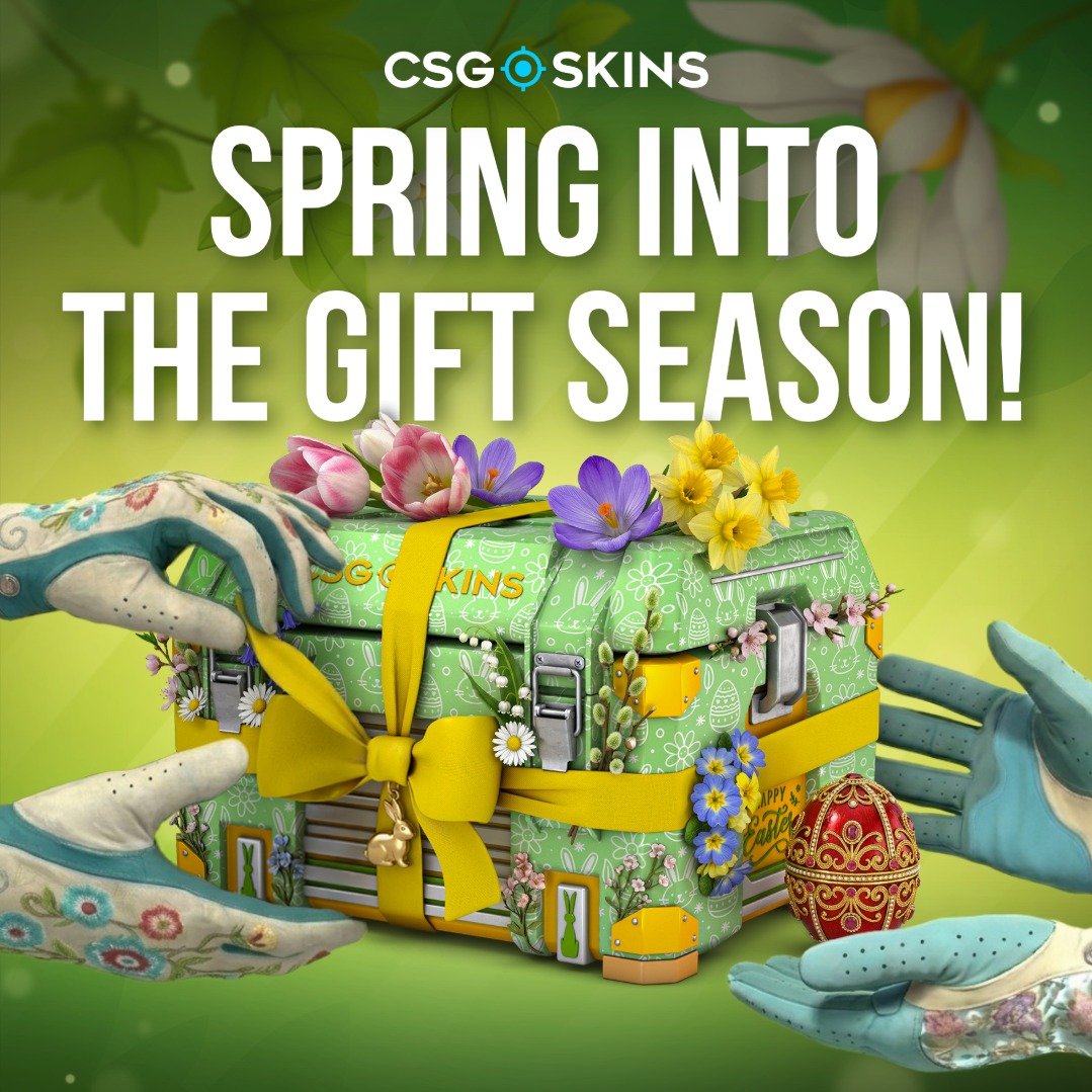 CSGOSKINS_COM's tweet photo. Share a free case, get one back! ��
Send the Spring Gift Case to your friends – when they open it, you receive a free case too.

Simple, rewarding, and perfect for the season!