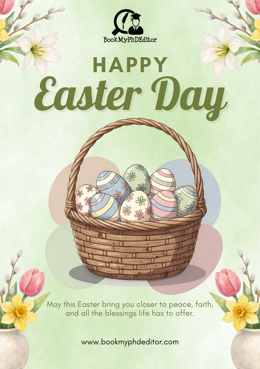 bookmyphdeditor's tweet photo. Happy Easter to the thinkers and academic researchers we are proud to support 🐣📖

May your work continue to inspire and make an impact!

#HappyEaster #PhDCommunity #MastersStudents #AcademicWriting #ResearchExcellence https://t.co/occCY0n4cp