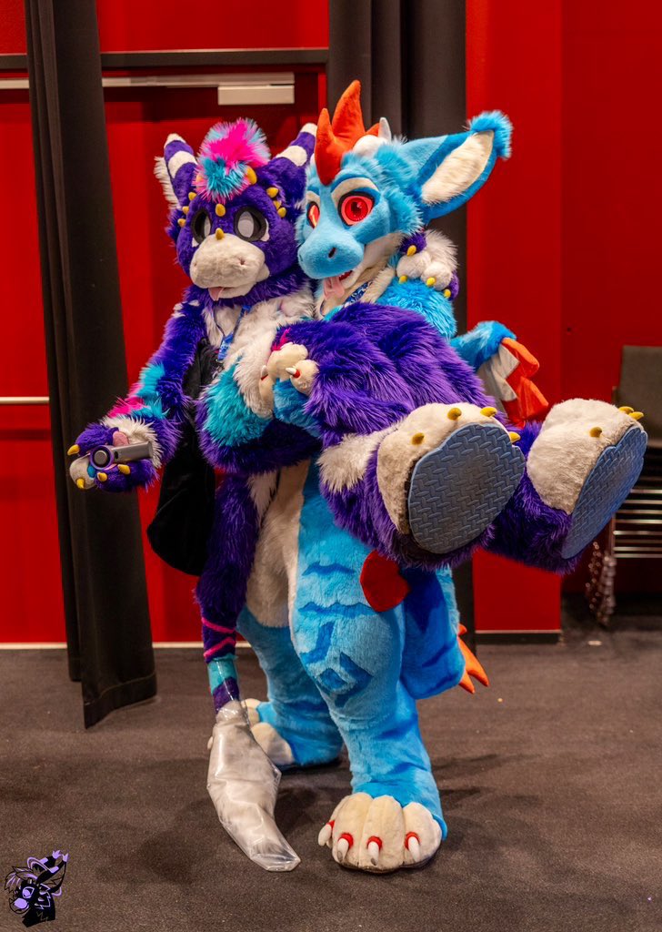 MaverickTheHusk's tweet photo. Holding a sweet lil @PrismoTheDergy dutchi! 
I mean look at him! 
They do have that puppy eyes 👀✨💜😖

Fursuit maker.: @StuffedTailsFur 
Photo by.: @PrismoTheDergy 

#FursuitsFriday https://t.co/Ehz6QeUjAq