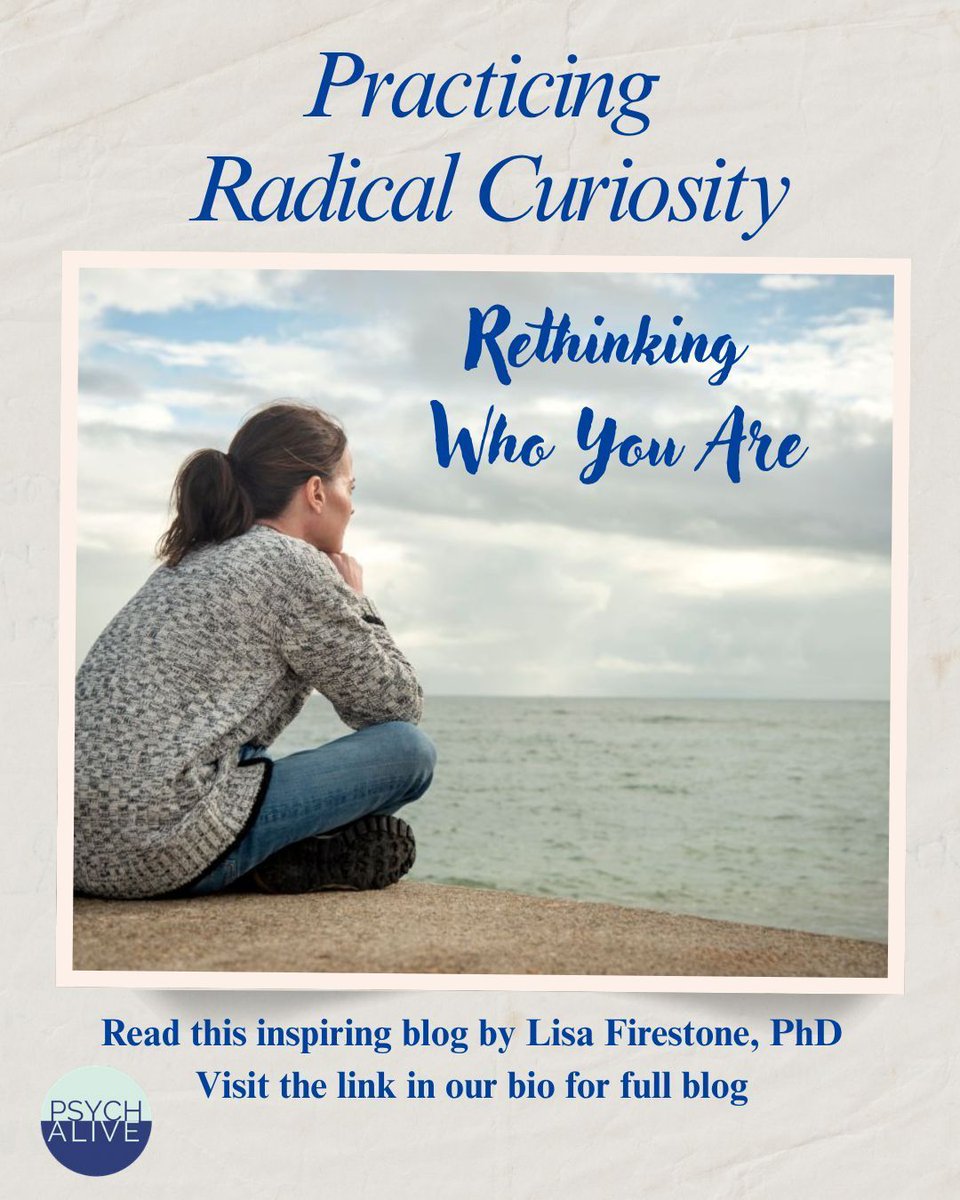 PsychAlive's tweet image. Radical curiosity is a superpower.  Over the years, many people in various fields have described the benefits of this approach.  
Read this inspiring blog by Lisa Firestone, PhD
➡️ ➡️ Visit the link in our bio for full blog. #SelfCompassion #SelfEsteem #DrLisaFirestone
