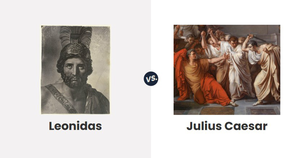 BCPublishers's tweet photo. Voting for the final round of Martia Dementia is open! Leonidas I, the Spartan warrior king, is up against the powerful Julius Caesar. Who shall conquer?

Make sure you cast your final vote by 4 P.M. CST on April 6 for a chance to win book credits. https://t.co/7eJa7HViNx https://t.co/SIZxYBiu0G