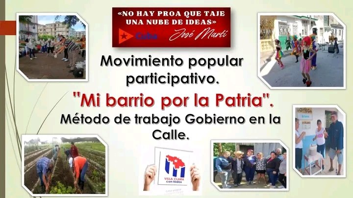 Banguelaluis's tweet photo. #VillaClaraConTodos impulsa el "Gobierno en la calle": acercar administraciones a comunidades, más transparencia, respaldo a delegados, ahorro energético, orden ciudadano y defensa de la soberanía. #CubaEstáFirme #SomosPoderPopular https://t.co/Pl1WVGPOg3