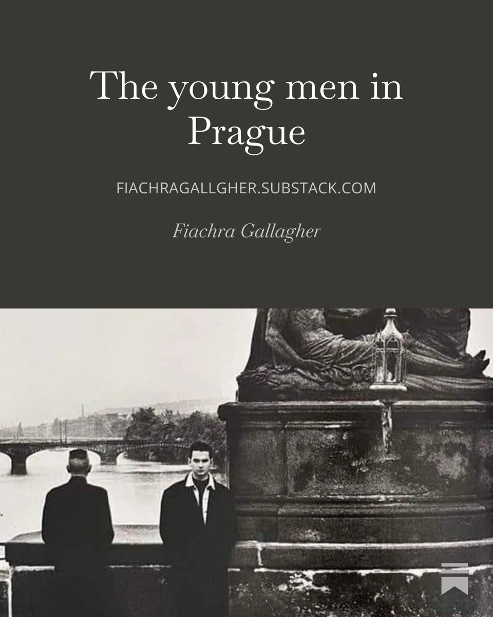 fiachragllagher's tweet photo. On Prague’s Charles Bridge, a middle-aged English couple notice the young men wearing green moving in packs 

https://t.co/9D9bGt2Sif https://t.co/x1Ke9azERJ