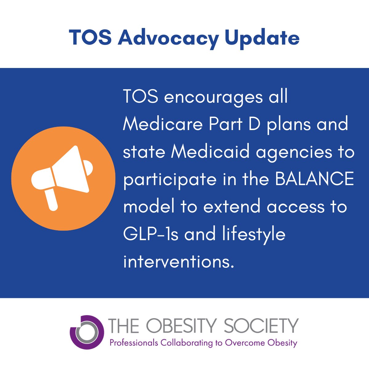 ObesitySociety's tweet image. Access to evidence-based obesity care is vital. The #BALANCE model improves affordability, access, and supports comprehensive care. Part D Plans and state Medicaid agencies should participate! 🔗 Learn more: ow.ly/i13m50YCY4l #Medicare #Medicaid #GLP1 #ObesityCare