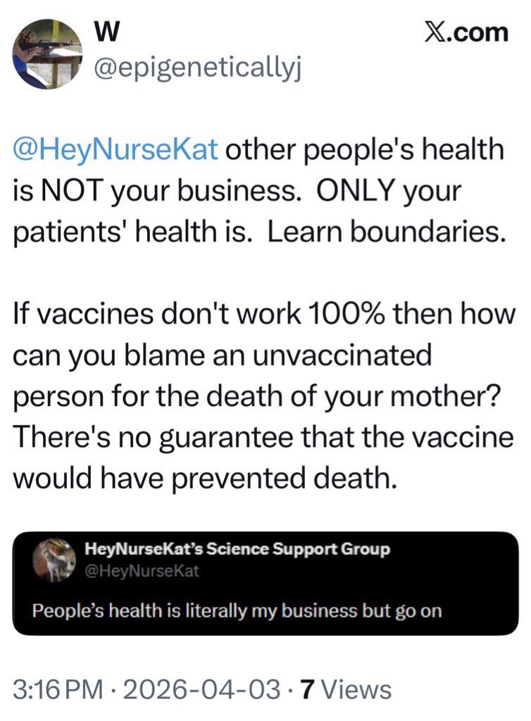 HeyNurseKat’s Science Support Group tweet media