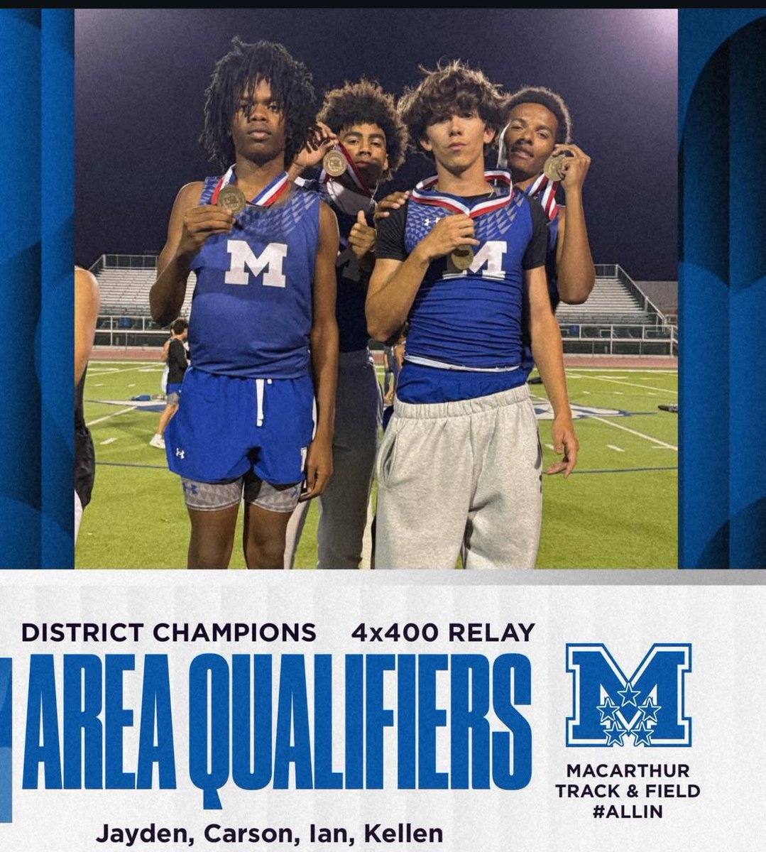 ItzCarsonLaCott's tweet photo. District Champs in the 4x4 with my team @staackafund , @WakeUp620736 , and @its_notTk !! Two🥇🥇 at District, can’t wait to compete at  the Area Meet‼️
First leg Lane 6 (52.0 split)
@Coach_Ricker @MiloG84 @coachrandle1 @Coach_GTaylor https://t.co/uL5gB872qV