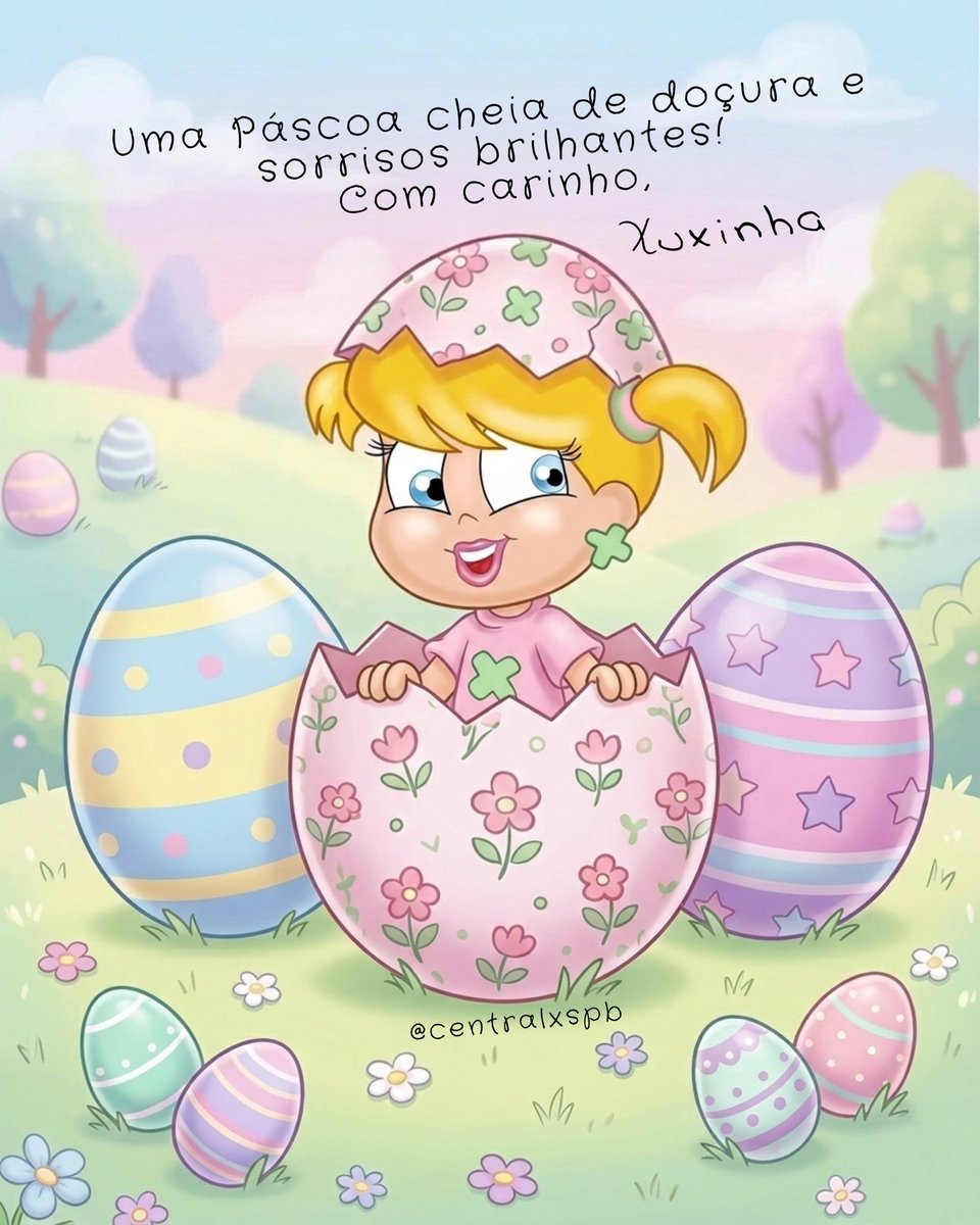 centralxspb's tweet photo. Desejamos a todos uma Páscoa de muita luz e serenidade. Muita união e renovação para cada um de nós que faz parte da família @centralxspb. 🕊️🐰✨ #Xuxa #Xuxinha https://t.co/Ar6ygyKAsU
