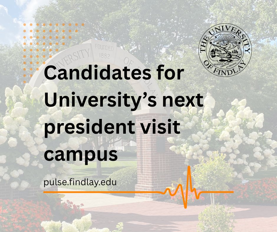 UFPulse's tweet photo. A special series on the final four candidates for the University of Findlay's next president.
https://t.co/lSIYXY8Jyg https://t.co/e0NozPxjxa
