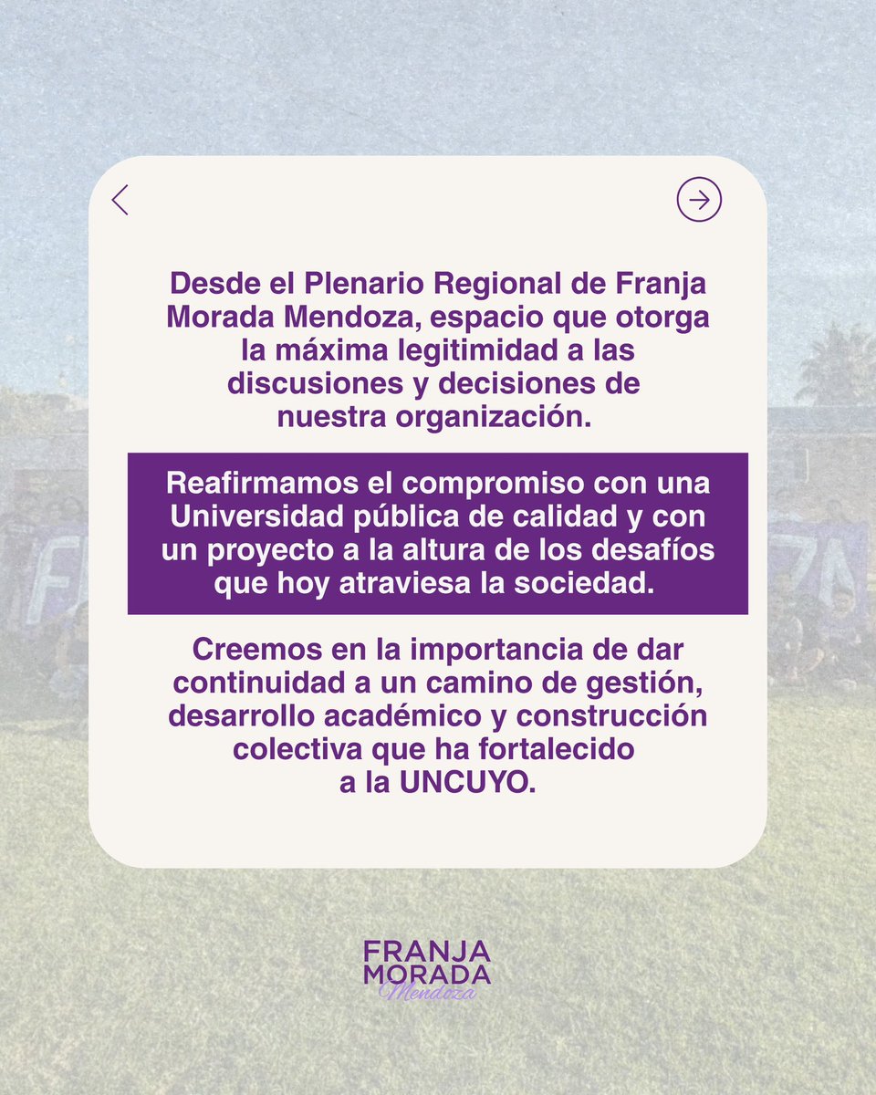 Franja Morada Mendoza tweet media