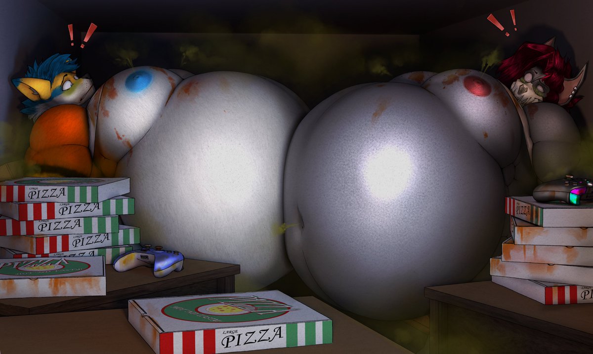 Overinfl8ed's tweet photo. it's not often the commissioner asks for an alt with heavier farting but for this piece it was a case of
"This good, or more?"
"i'd say more."
"How about this, or more?"
"more please."

for @/KooperShiba. a pair of booms will be heard for miles https://t.co/iYQPHCYP2u