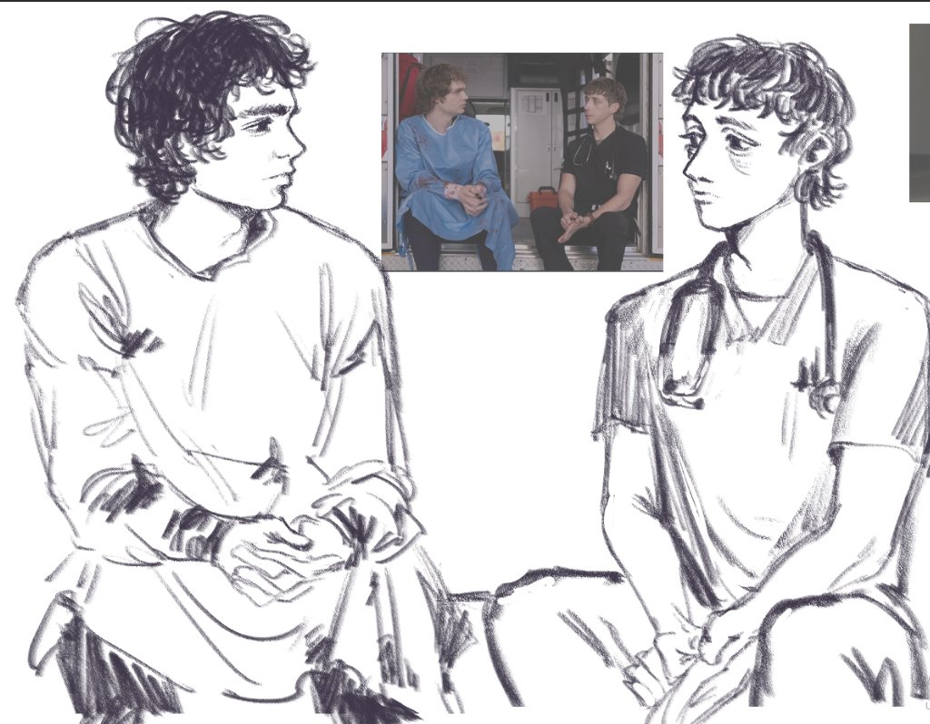 durilz00's tweet photo. Some sketches of favorite moments from the new episode
I also want to try to draw more Javadi (my baby deer)
#whitaker #thepitt #thepittseason2 #whitsantos #jamesogilvie #Javadi https://t.co/80LW7ygput