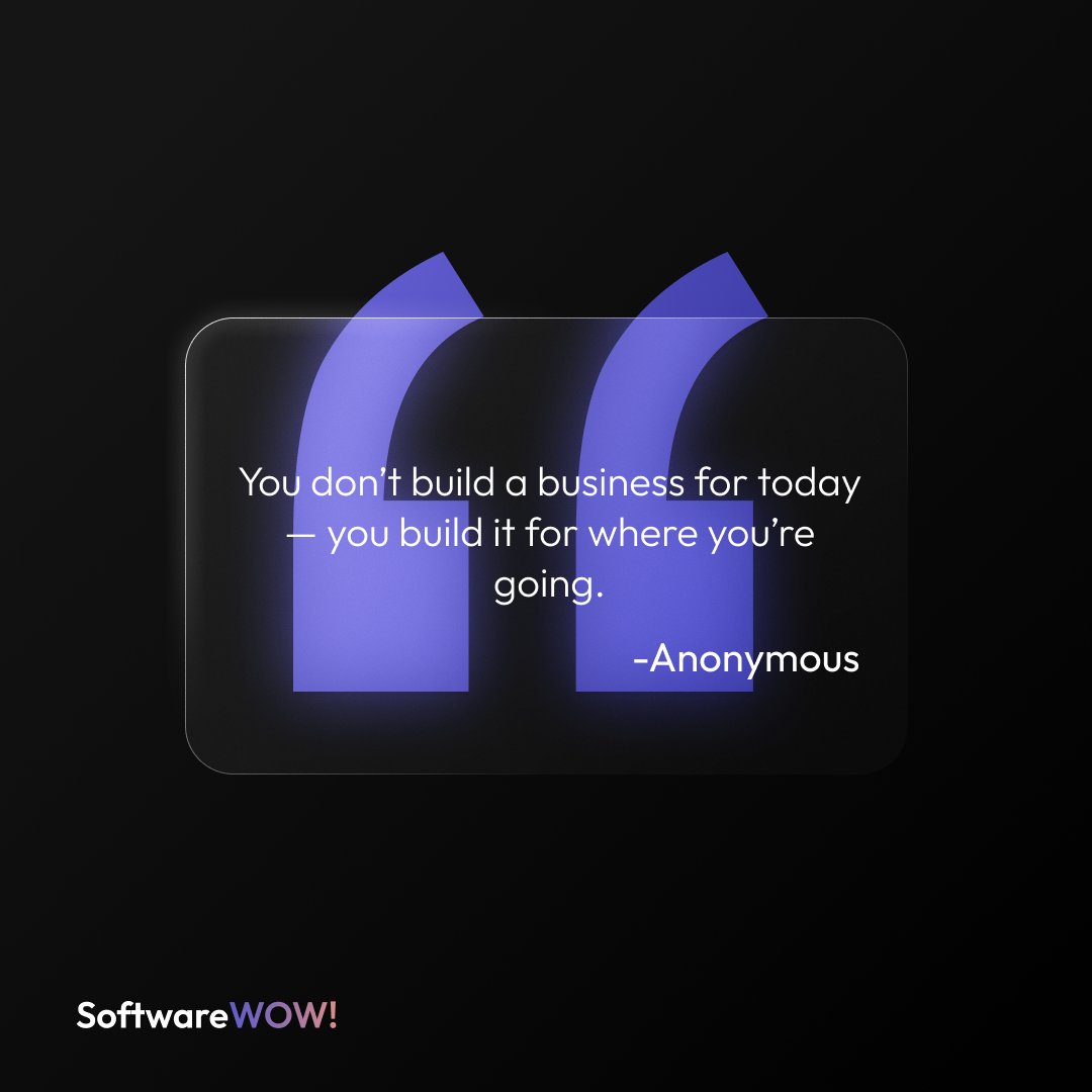 softwarewow_'s tweet image. 💡 “You don’t build a business for today — you build it for where you’re going.” Long-term thinking creates lasting success.
#Motivation #LongTermGrowth #SoftwareWOW #WOWStack