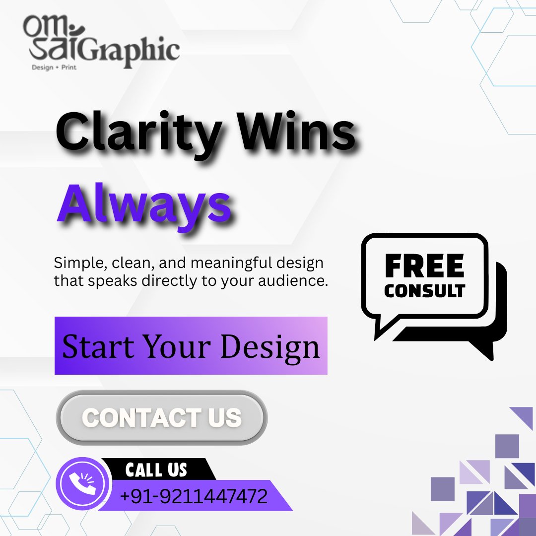 omsaigraphics's tweet photo. Clarity wins. Always.

Simple. Clean. Powerful design that actually works.
Ready to upgrade your brand?
#graphicdesign #branding #designmatters #creativity #visualdesign #brandidentity #marketing #digitalbranding #omsaigraphics https://t.co/rmPihyCCOu