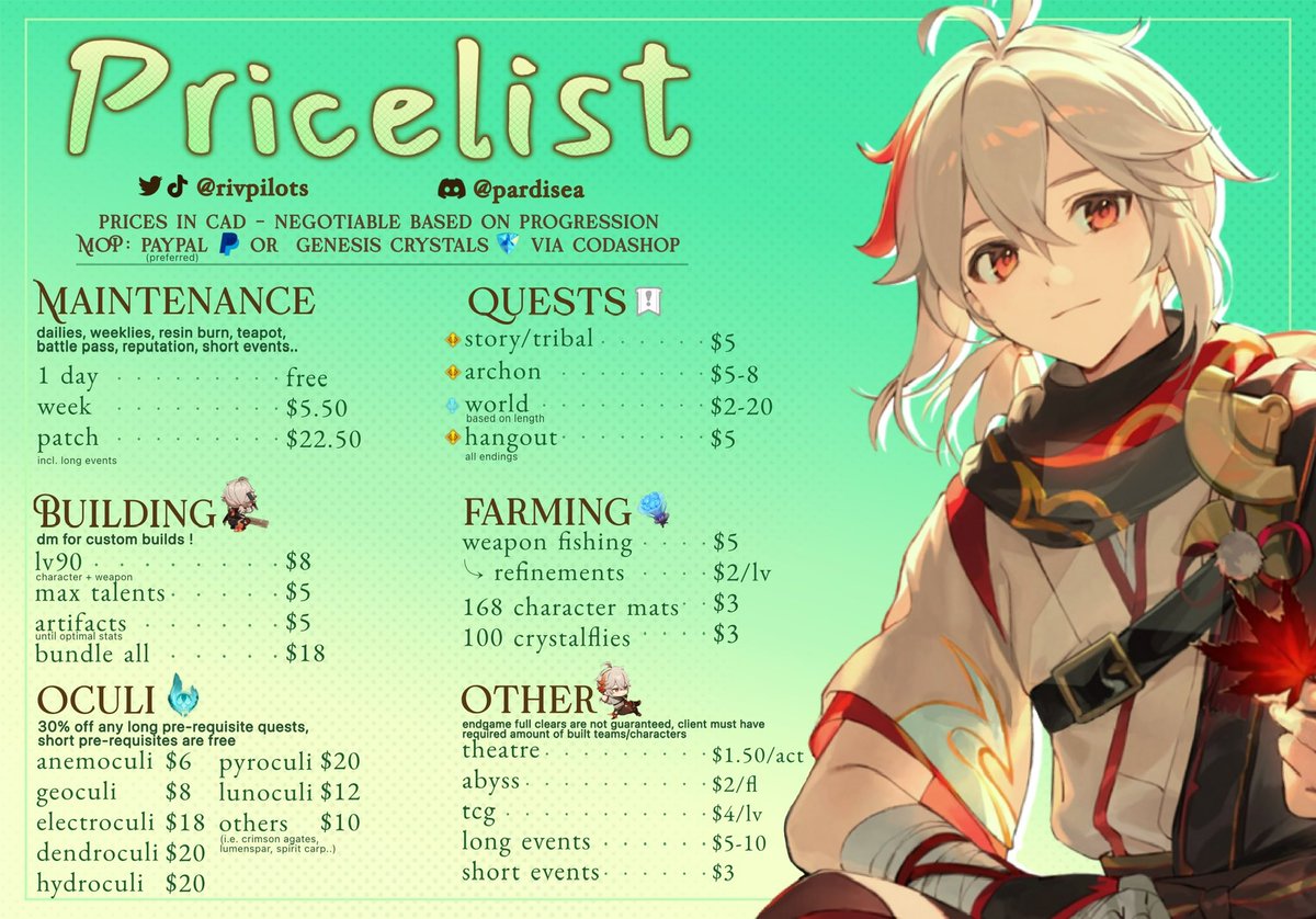 riven 𓏲ּ𝄢 genshin pilot tweet media