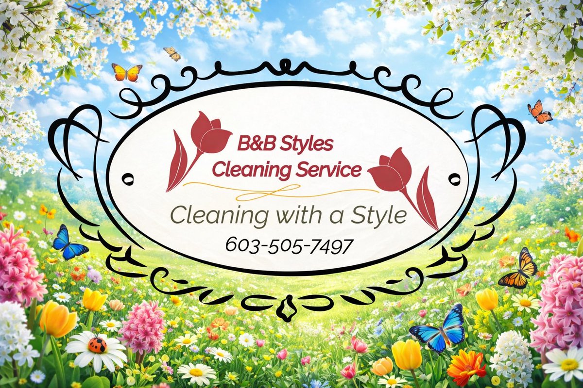 B&amp;B Styles LLC -Cleaning Service 
Wishing you a Fresh, Clean and Beautiful Spring Season. #NH #SeacoastNH #CleanNH
