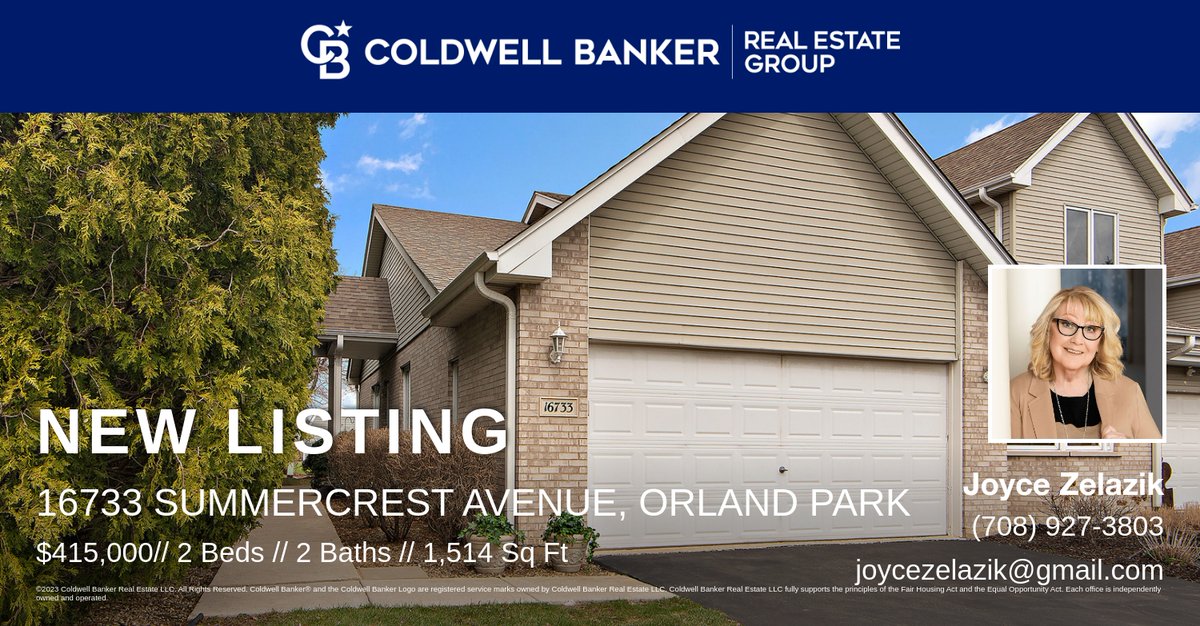 joycezelazik's tweet photo. If you're looking for a 2 bedroom home in Orland Park, this new listing could be the one! Click for more pictures and information. Show someone who might be interested or call me at (708) 927-3803!

Opening doors to new... https://t.co/VpyB3yXaU0 https://t.co/bjGPVxwclW