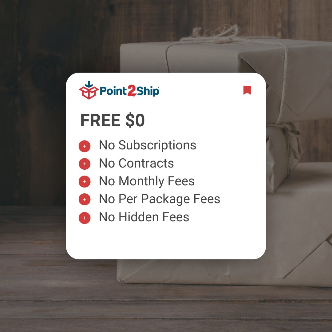 Point2Ship's tweet photo. #Point2Ship has no contracts and no hidden fees -- just big discounts on the carriers you already use!!
Get started today at https://t.co/op8gynCGDu
#NoContracts #NoFees #BigDiscounts https://t.co/wyl4icix3m