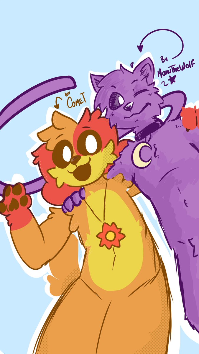 Dibujitos de madrugada. 
Fanart que hice con mi amiwo <a href="/Comet_kat/">Comet 🔞</a> en magma.
Me gustó mucho el resultado :3