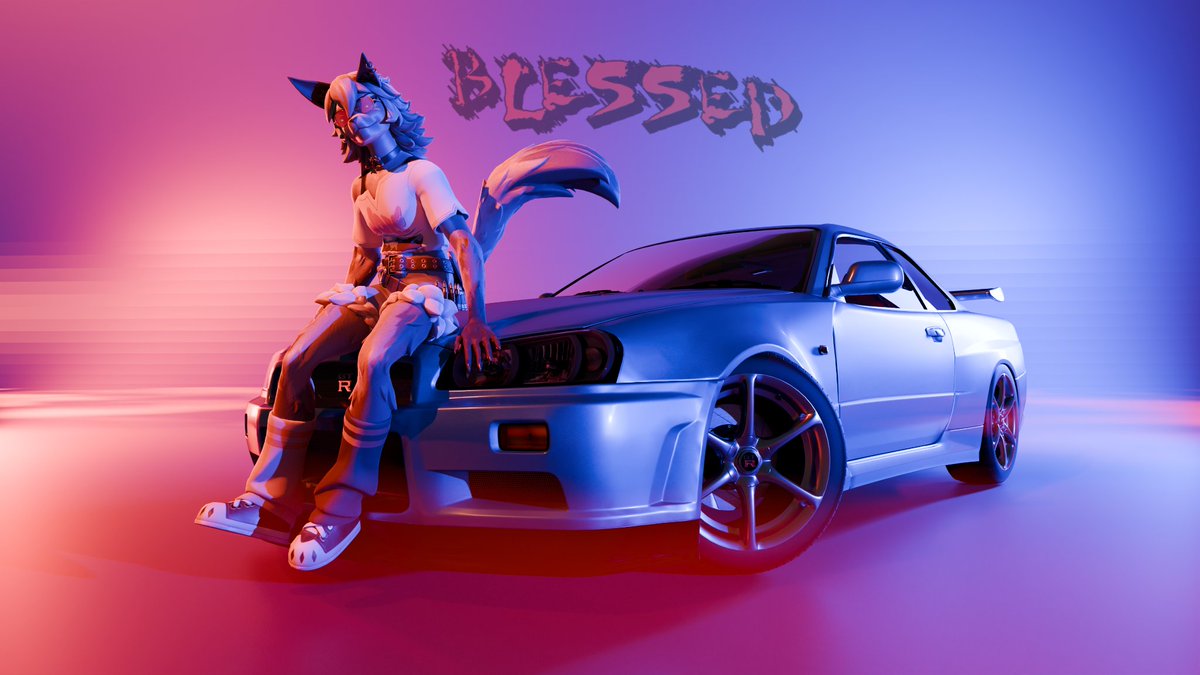 TONY33906304's tweet image. Lupita esta muy contenta con su auto nuevo

#wolfie #lupita #fortnitefanart #furry #nissanr34 #blender #render3d