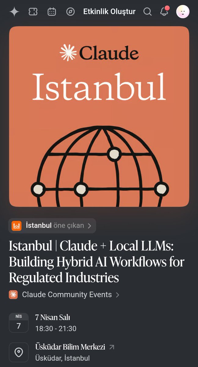 Salı günü buradayım, gelen var mı? Ya da şunu sorabilir misin dediğiniz varsa iletebilirsiniz.
luma.com/tl129s8l?local…