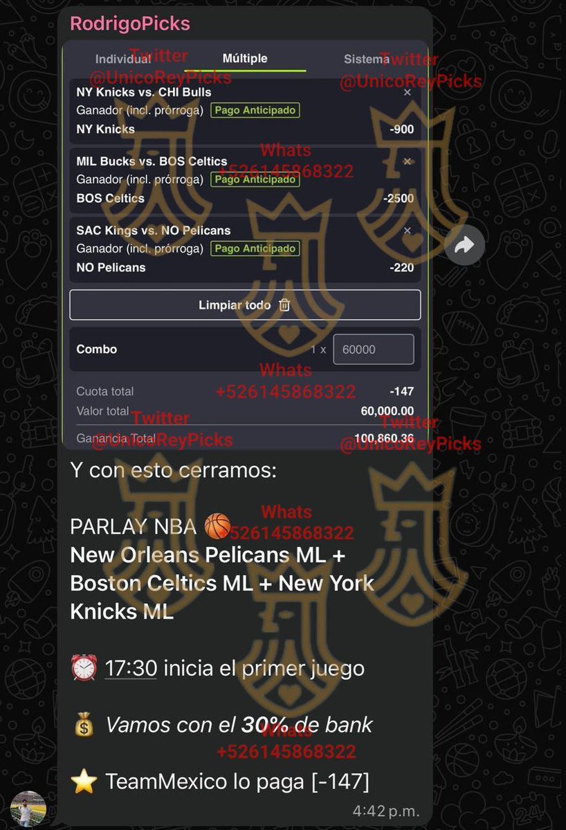 Picks gratis de Cristian Rey, Gallito Vip Etc tweet media