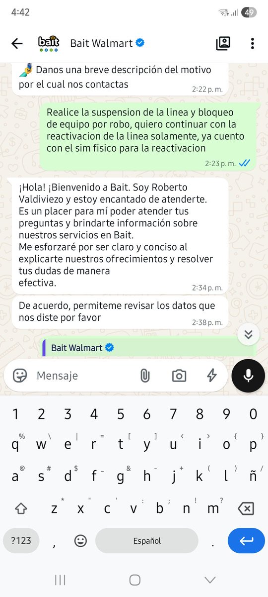 MirandaEd92's tweet photo. @baitmxoficial @baitmxoficial Por que no me dan solucion? 2 horas para recuperar mi linea y nada, eso en whatsapp, tambien llame por telefono y cuando por fin contestan la persona me cuelga la llamada al solicitar una solucion. En @Telcel @ServicioTelcel me reactivaron mi linea en 20 minutos https://t.co/O40w7sNuSp