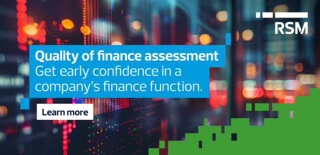 As scrutiny increases and timelines compress, buyers need finance risk visibility early. RSM’s Quality of Finance assessment reveals finance maturity, risk and readiness upfront—helping surface issues faster and move decisions forward with confidence. rsm.buzz/48bQFxY