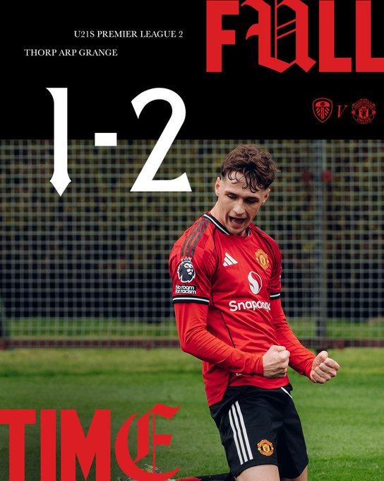 uncledabss's tweet photo. 🚨 JACK FLETCHER WITH A FIRST-HALF BRACE🔥🔥

The #MUAcademy U21s just bossed Leeds away on Good Friday!

Two goals from the young superstar and the points are ours

The future is RED and it's looking BRIGHT ⚡️
#GGMU #PL2 https://t.co/W8XKHKzv3i