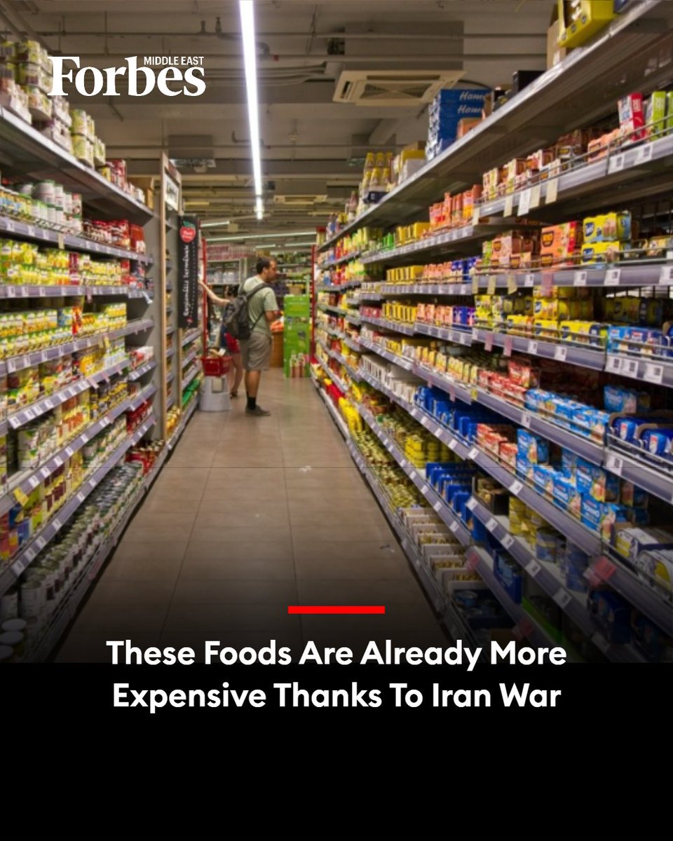 Forbes_MENA_'s tweet photo. The #UN said that the war in #Iran helped push global food prices up 2.4% in March, the second consecutive month of increases, as the price of moving and processing food rises on the back of higher energy and fertiliser prices.

#Forbes 

For More Details: https://t.co/M9FgrHHCY5 https://t.co/eQ5RuaT9fd