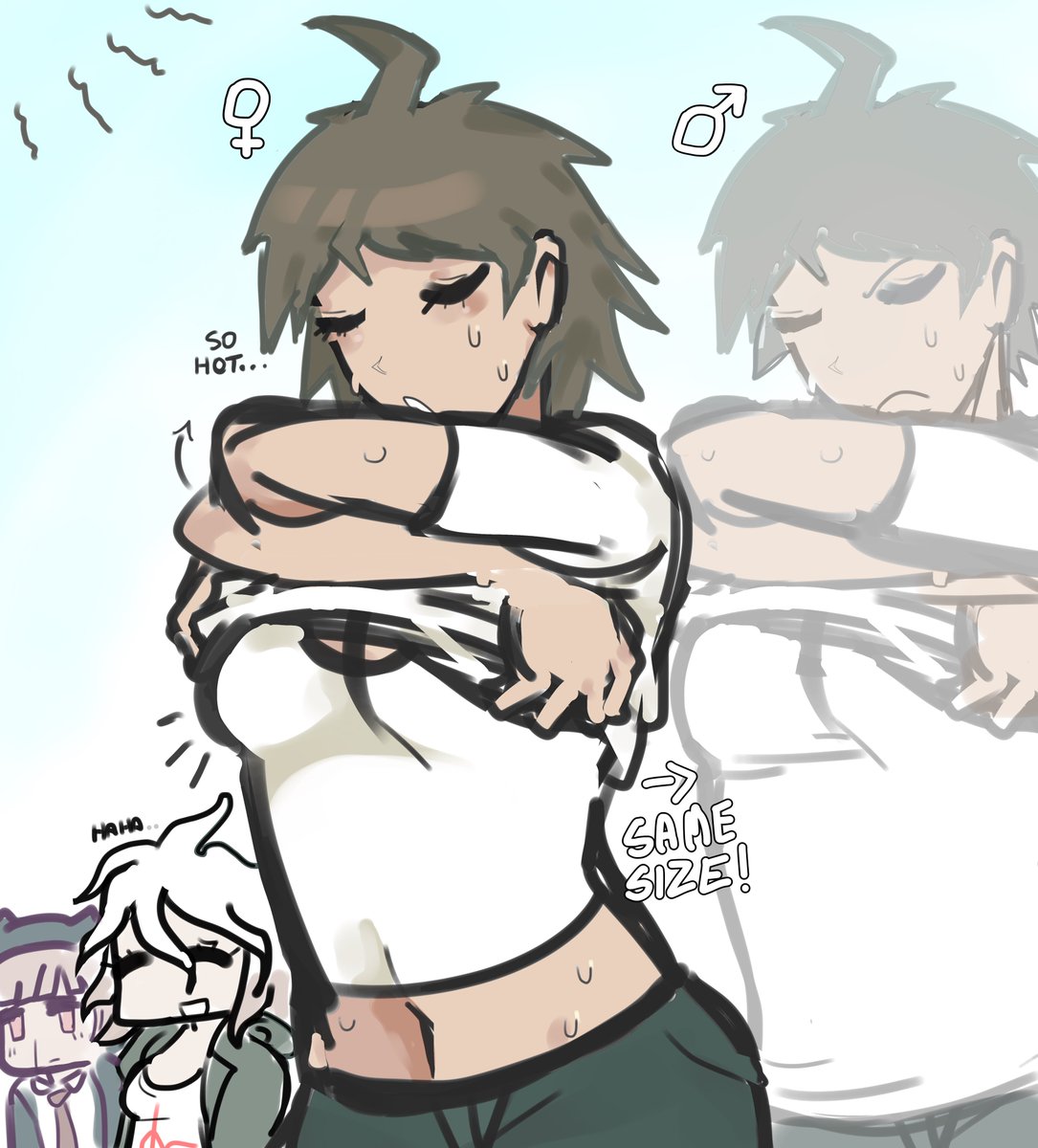 drawing ur fav as a cute girl is so fun #danganronpa