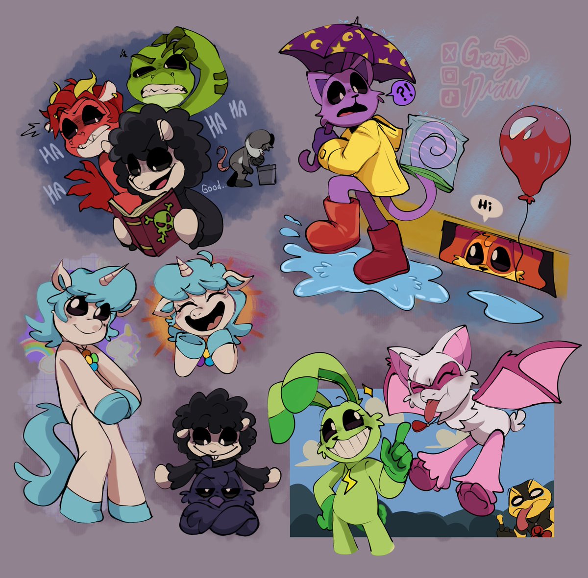 grecydraw's tweet image. Ya tiene mucho que no dibujo a mis bebes de los smilings critters 💐
(1/??) Pueden darme ideas para dibujarlos si quieren☺️
#catnap #dogday #craftycorn #hoppy #smilingscritters #nightmarecritters