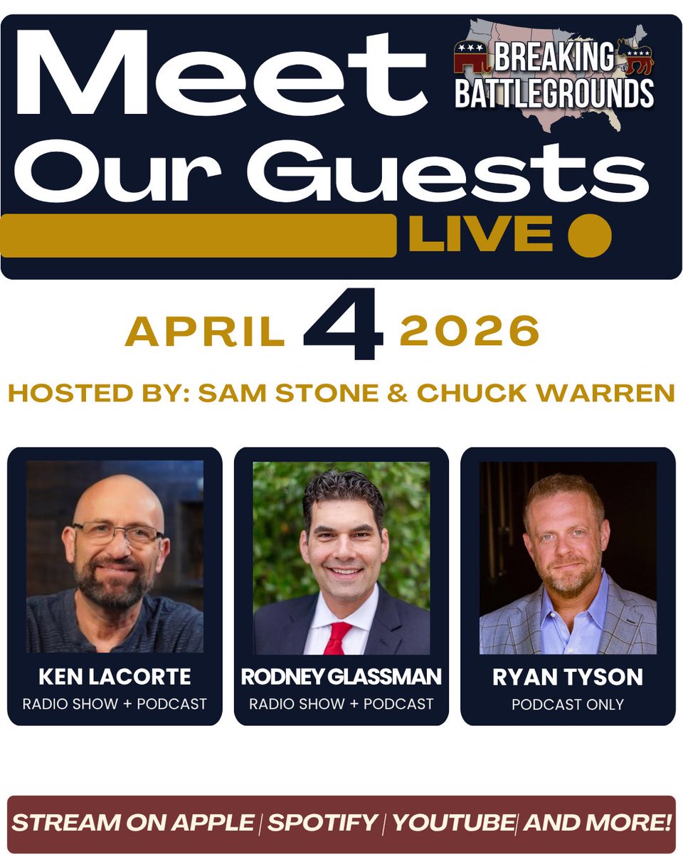 NEW EPISODE: Is the Narrative Broken? Plus Arizona’s Legal Battles &amp; What the Polls Are Really Saying
This week on Breaking Battlegrounds: <a href="/KenLaCorte/">Ken LaCorte</a> — media narratives, history &amp; global politics <a href="/rodneyglassman/">Rodney Glassman</a> — his race for AZ Attorney General &amp; state policy fights