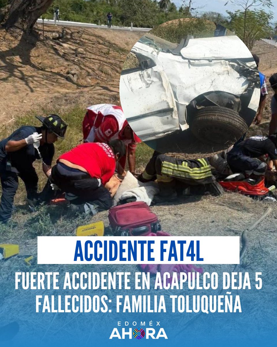 ⚫ Fuerte accidente en Acapulco deja 5 fallecidos: familia toluqueña pierde la vida 

🔗wp.me/pcZHYa-7YE

#Acapulco #Toluca #Emergencia #Noticias