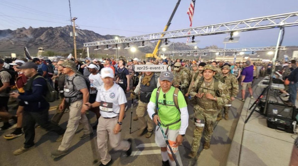 DutyToCountryEd's tweet photo. What an honor to march alongside 5,000 fellow remembers at White Sands, NM this March. Together, we gathered to pay tribute to the Filipino and American soldiers who endured the Bataan Death March 84 years ago.  https://t.co/RvzAkPxT1b https://t.co/RvhsenzH2e
