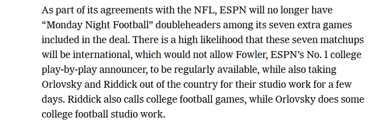 sonnik's tweet photo. Via @TheAthletic (https://t.co/6JRrhPSrxE) 

No more double-header Monday Night Football? https://t.co/wO5ZjDfFfR
