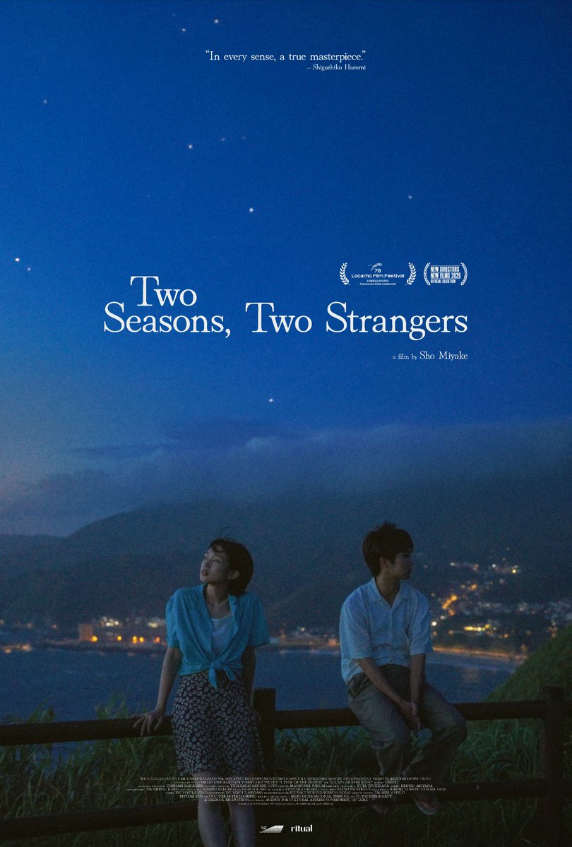 TheFilmStage's tweet photo. A pair of gorgeous posters for Sho Miyake's 'Two Seasons, Two Strangers,' opening this month.

Designed by @midmarauder.

We named the Golden Leopard winner the #1 film to see in April: https://t.co/sfF3zg1lJv https://t.co/G6n68rd15s