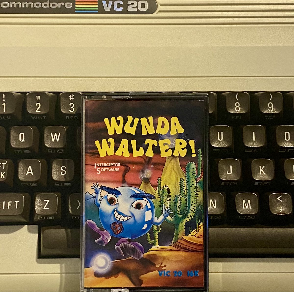 retroguybry's tweet photo. Wunda Walter! (1984) by Keith Harvey and published by Interceptor Software. Another fabulously obscure game by Keith but it sure is challenging. #CommodoreVIC20 #VIC20 #VC20 https://t.co/6M4COF4iew